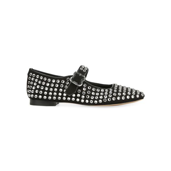 Sam Edelman Shoes - Sam Edelman 'Michela' Black Crystal Embellished Gem Mary Jane Flats Size 7